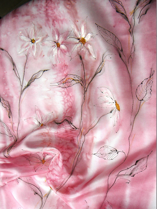 Poupata /hedvábná šála 35x130cm/ — foto 2