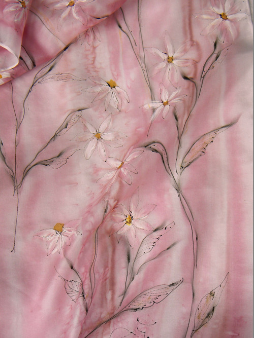 Poupata /hedvábná šála 35x130cm/ — foto 6