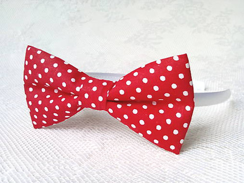 Karkulka headband (red/mini white polka dots) — foto 2
