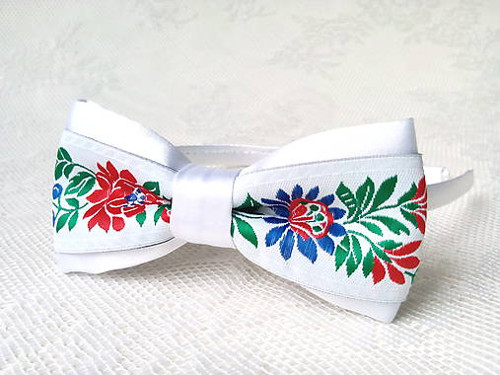 Slovak folklore headband (white) — foto 2