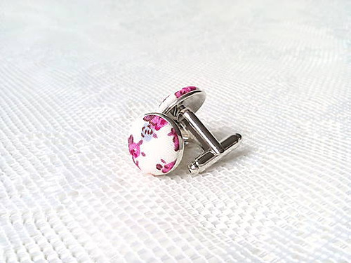 Vintage flowers cufflinks — foto 2