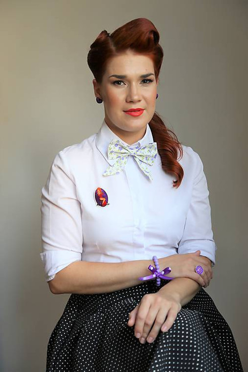 Blue jeans with red dots set — foto 3