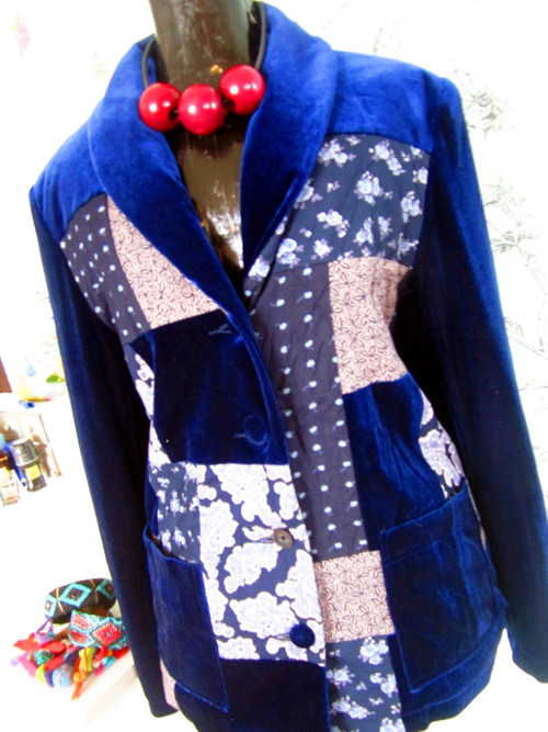 Sáčko patchwork v sametu — foto 3