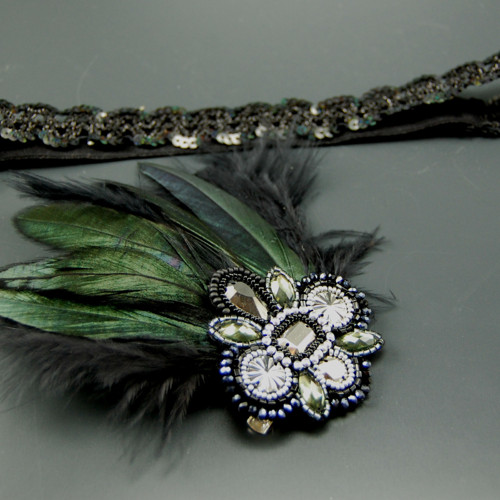 Great Gatsby Silver ... čelenka a brož — foto 5