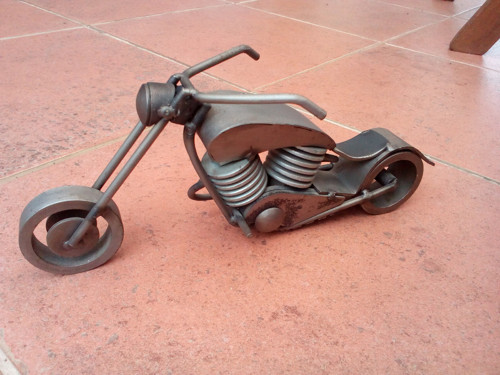 KOVOVÁ MOTORKA choper — foto 3