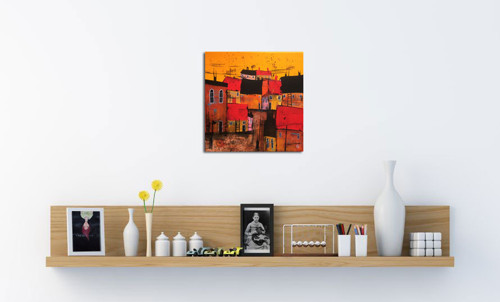 Procházka městečkem - 30x30cm — foto 2