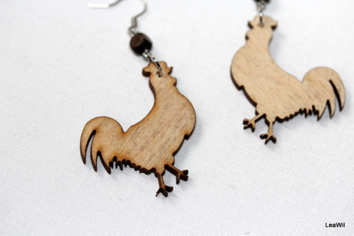Slepičky naušnice tmavé — foto 2