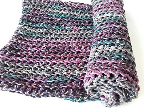 Háčkovaný nákrčník tweed melír — foto 2