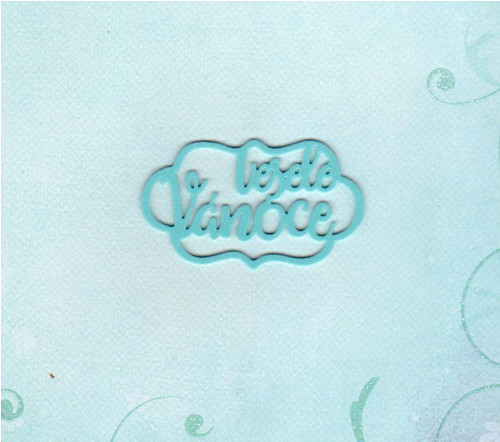 VESELÉ VÁNOCE - bledě modré (5 ks) — foto 2