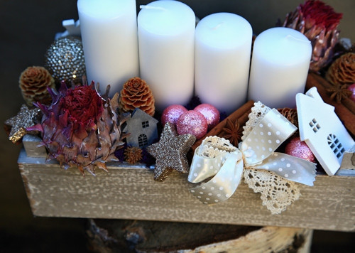 Adventní svícen ve stylu Provance — foto 3