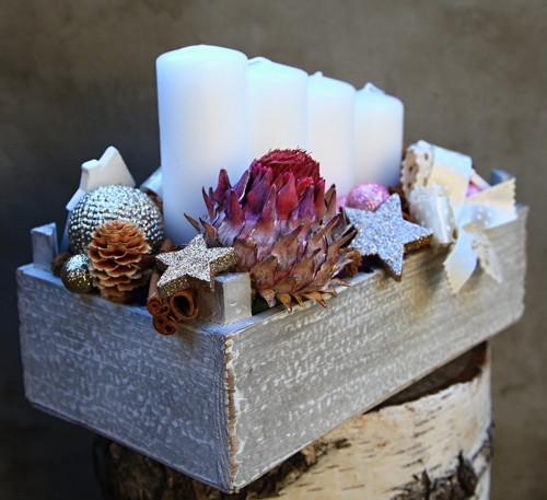 Adventní svícen ve stylu Provance — foto 4