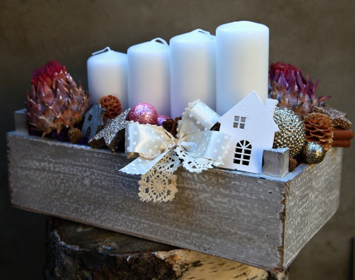 Adventní svícen ve stylu Provance — foto 5