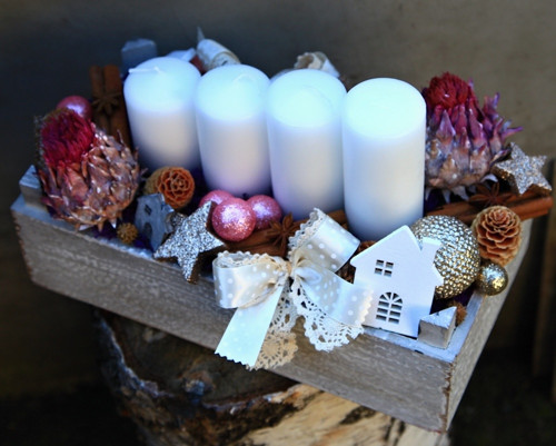 Adventní svícen ve stylu Provance — foto 6