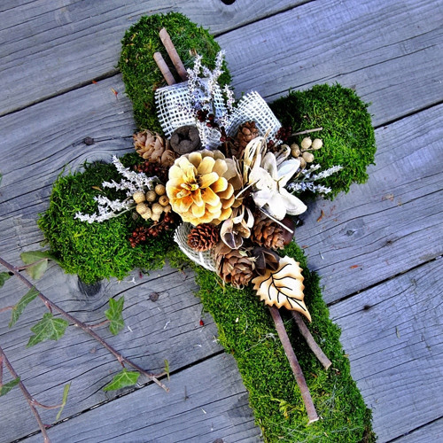 Kříž na dušičky - Přírodní — foto 3