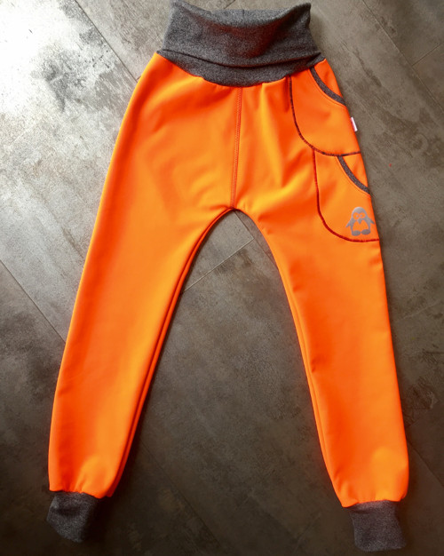 Dětské softshell kalhoty Neon oranžová — foto 2