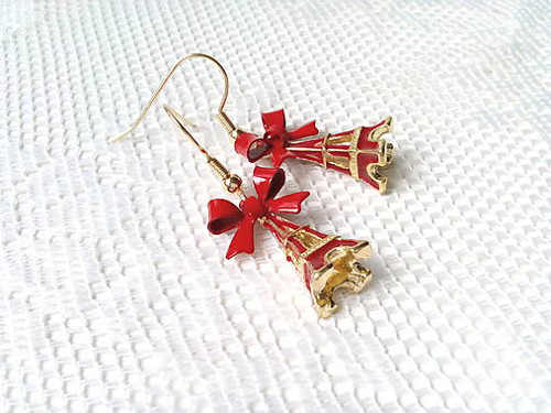 Eiffel earrings (red/24k Gold) — foto 3