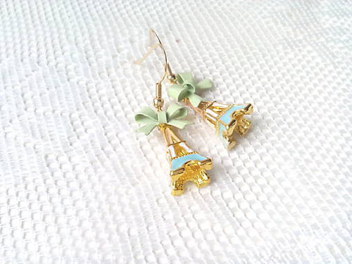 Eiffel earrings (pastel/24k Gold) — foto 3