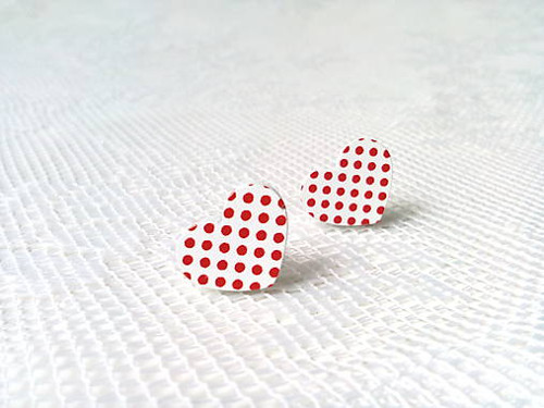 Dotted hearts (white/red polka dots) — foto 2