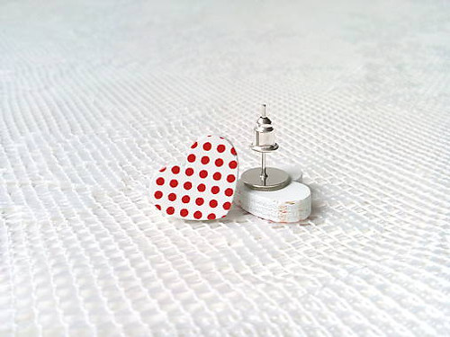 Dotted hearts (white/red polka dots) — foto 3