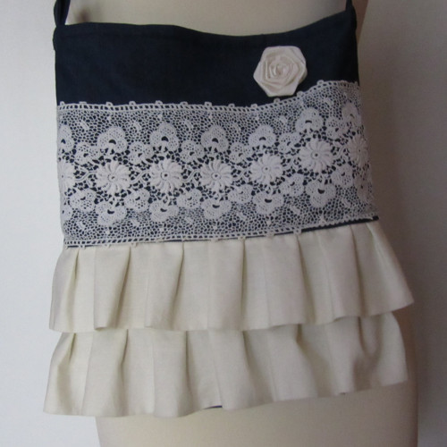 Džínsová crossbody v shabby stylu — foto 2