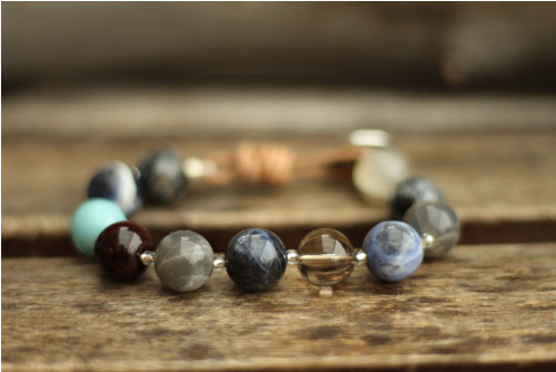 Boho náramok z minerálov mix — foto 2