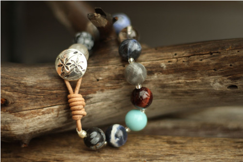 Boho náramok z minerálov mix — foto 3
