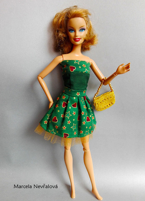 Vánoční sukýnky pro Barbie - zelená — foto 2