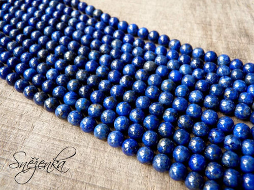 Lapis lazuli kulička 6 mm, 4 ks — foto 2