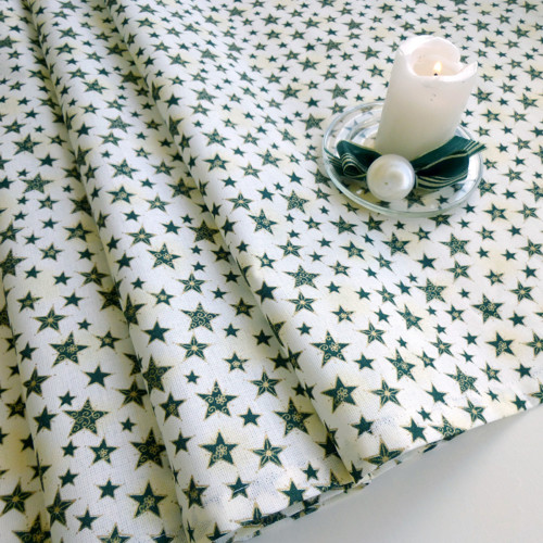 Vánoční ubrus hvězdy zelené — foto 4