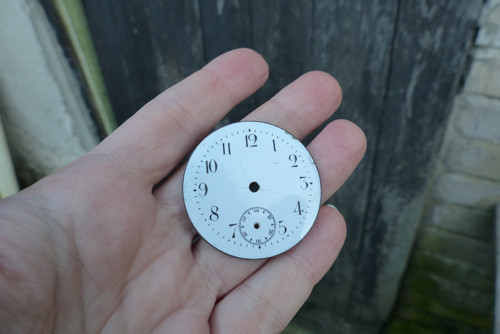 Smaltovaný ciferník 12 - materiál pro steampunk — foto 2