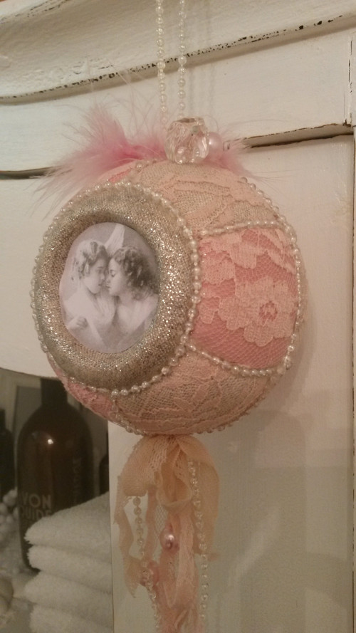 VINTAGE vánoční ozdoba průměr 11,5cm — foto 2