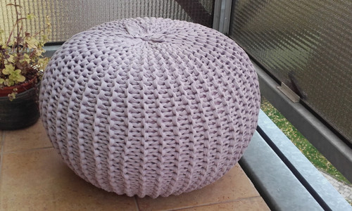 Puff velký "šeříkový"/průměr 56cm, výška 31cm/ — foto 3