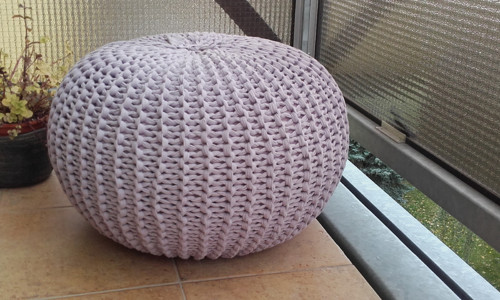 Puff velký "šeříkový"/průměr 56cm, výška 31cm/ — foto 4