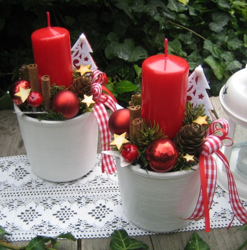Vánoční svícny se stromečky — foto 4
