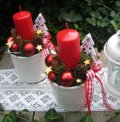Vánoční svícny se stromečky — foto 5