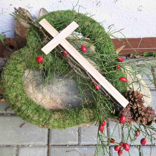 Mechové dušičkové srdce — foto 3