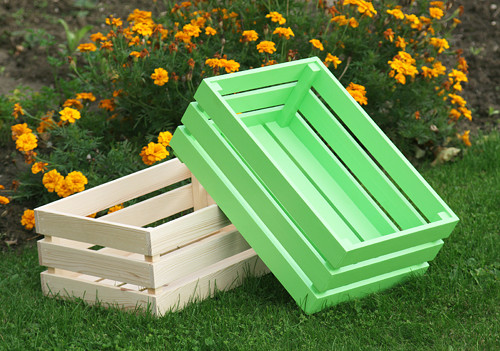 Dřevěná bedýnka "Garden" - Green — foto 2