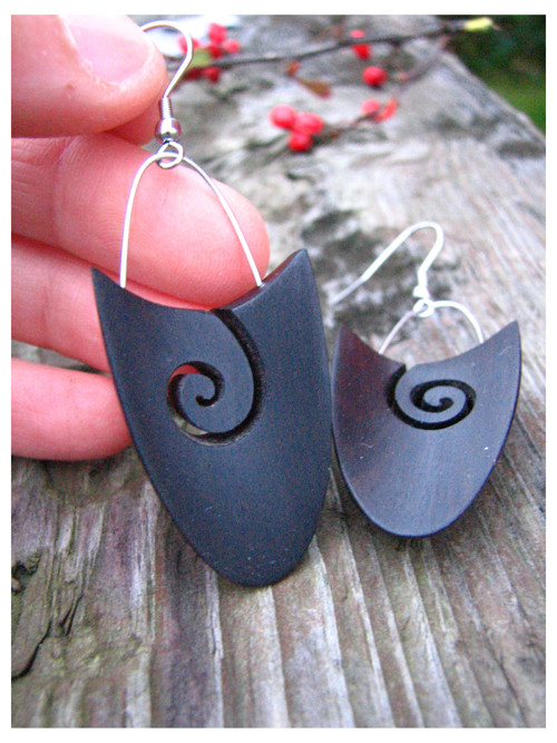 Náušnice Ebenky se spirálou — foto 3