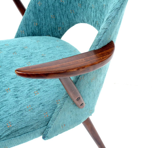 Tyrkysové křesílko Thonet — foto 5