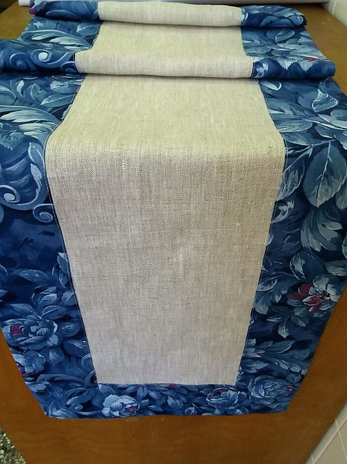 Lněný běhoun stolní 35-143cm — foto 2