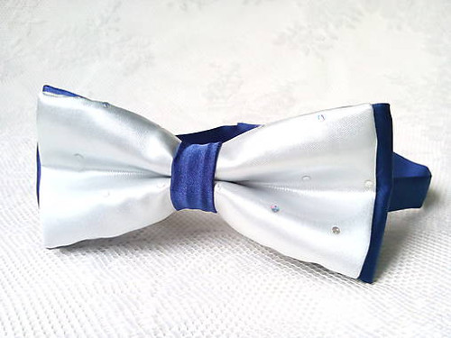 Party bow tie (royal blue/silver) — foto 2