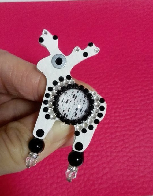 Mini bílo-černý jelínek — foto 2