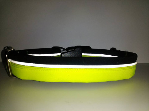 Obojek softshell reflexní - neon žlutá/černá — foto 2