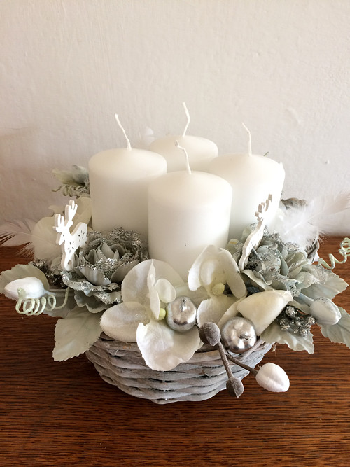 Adventní svícen bílý — foto 6
