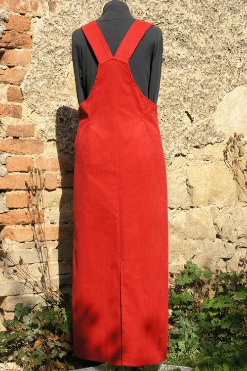 Sukně dlouhá s laclem - červená — foto 2