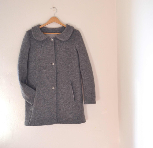 Grandma coat .vlnený šedý — foto 3