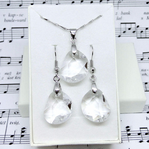 Set šperkov Swarovski transparentná, rhodium — foto 2