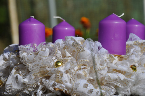 Adventní věnec krajky a rolničky — foto 2
