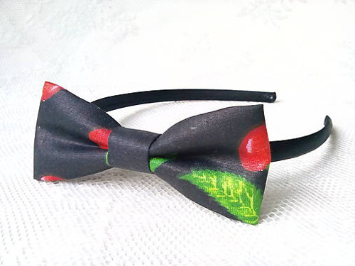 Black headband with cherries — foto 4