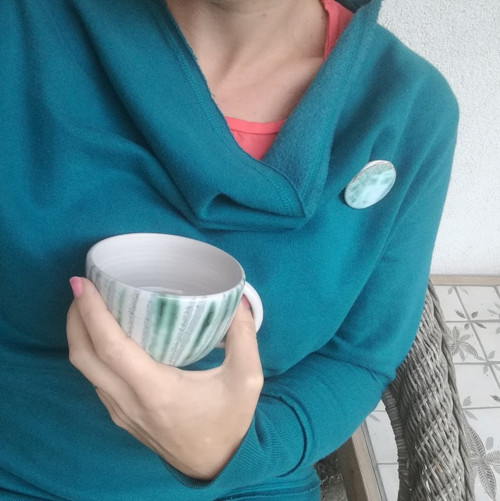 Zelený do dlaně s proužky velký — foto 2